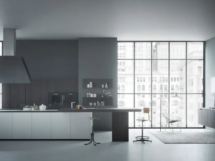 Fifty kitchen with island and peninsula by Zampieri Cucine