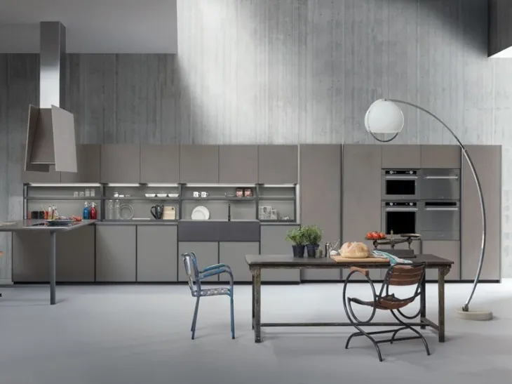 XP design kitchen by Zampieri Cucine in matt lacquer
