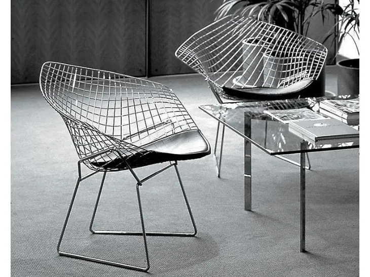 Bertoia metal design chair by Alivar