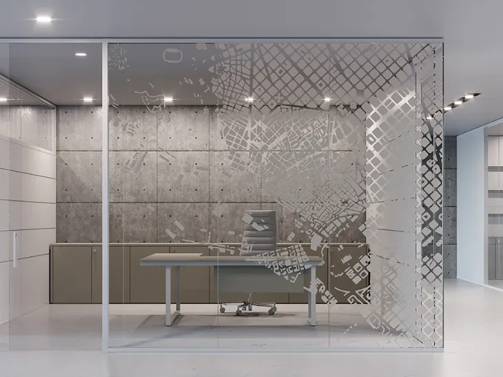 K82 office glass partition walls by Frezza